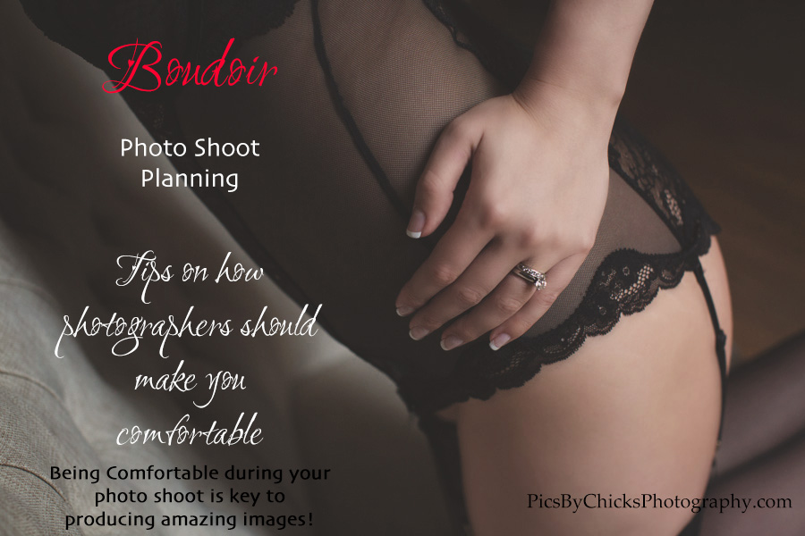 Boudoir Photo Shoot Planning - Tips on how photographers can make clients feel comfortable during their boudoir photo shoot - Pittsburgh Boudoir Photographer - Pics By Chicks Photography, www.PicsByChicksPhotography.com