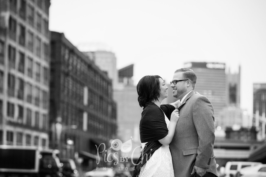 The Strip District Pittsburgh Engagement Photo, Pre-wedding photo shoot by Pics By Chicks Photography