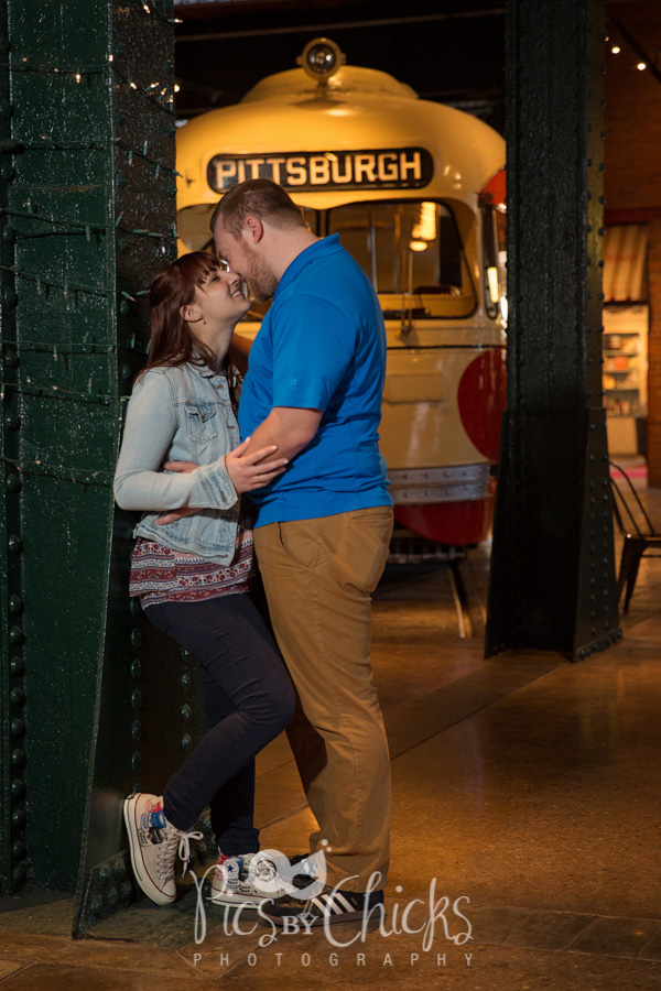 Heinz history Center engagement photos by Pics by Chicks Photography - Pittsburgh wedding photographers Heinz history Center engagement photos by Pics by Chicks Photography - Pittsburgh wedding photographers