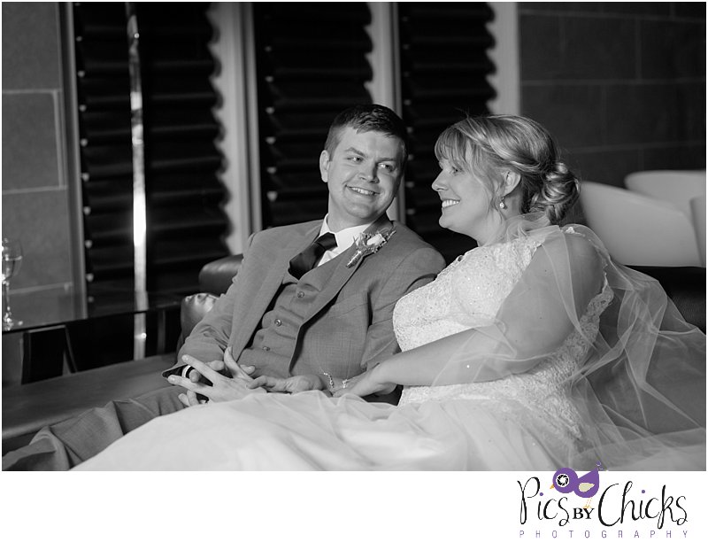 casual bride and groom photo