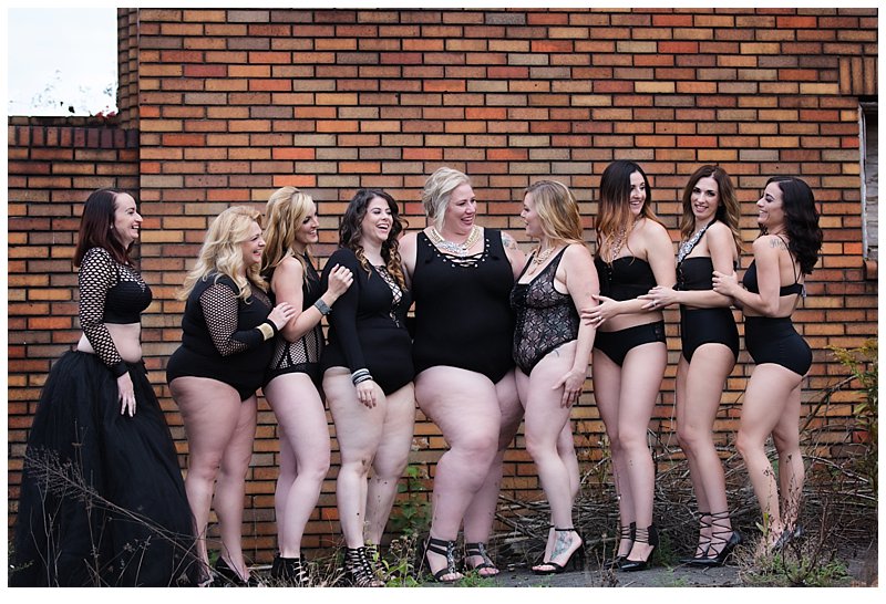 pittsburgh boudoir photography female empowerment group photo shoot