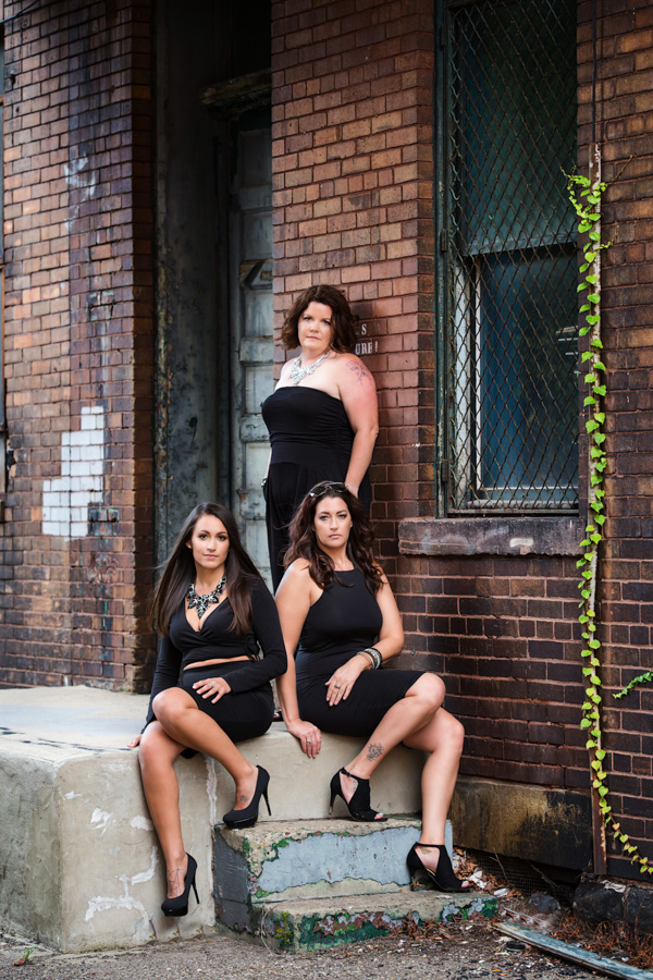 boudoir photography pittsburgh group photo session with 5 confident women