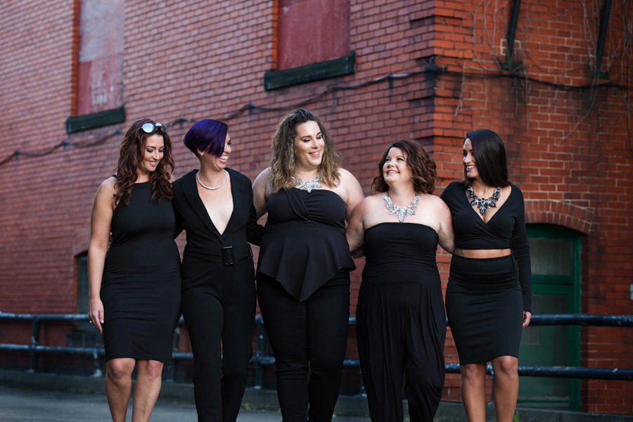self love photo session with 5 confident women