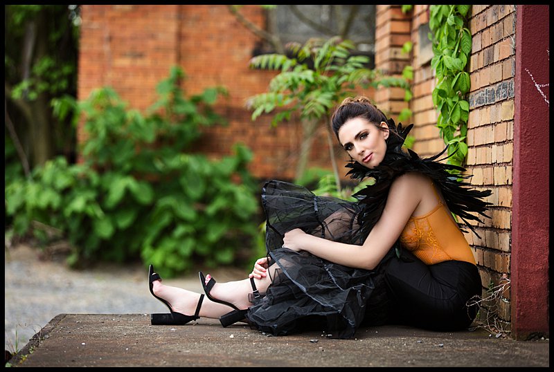 boudoir session in pittsburgh in outdoor location with feather collar and bodysuit creative shoot by pics by chicks photography boudoir session in pittsburgh in outdoor location with feather collar and bodysuit creative shoot by pics by chicks photography