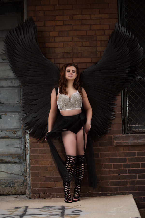 the ultimate boudoir session with black wings and thigh high boots in pittsburgh the ultimate boudoir session with black wings and thigh high boots in pittsburgh