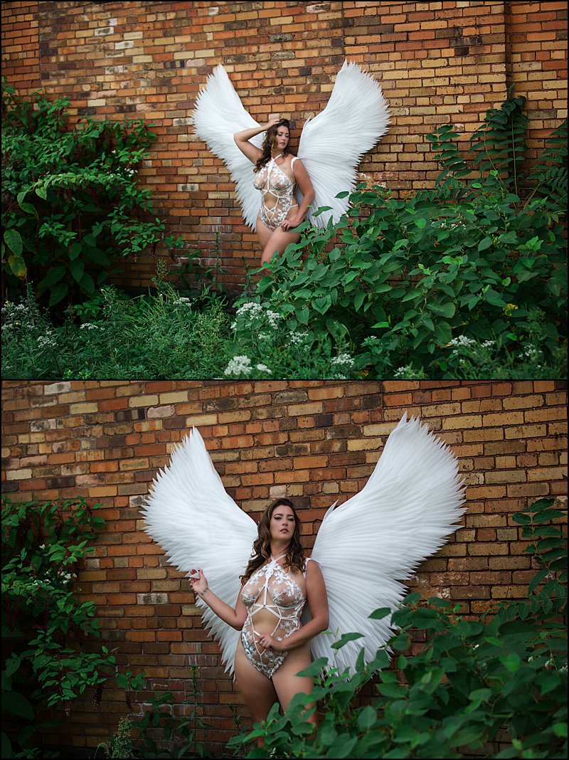 white fantasy wings photo shoot in pittsburgh PA for boudoir photo shoot white fantasy wings photo shoot in pittsburgh PA for boudoir photo shoot
