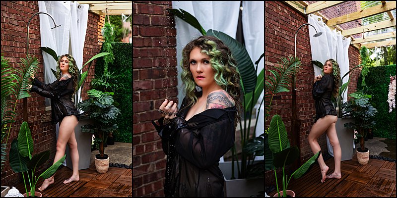 boudoir studio pittsburgh outdoor shower courtyard for client photo sessions, boudoir photography pittsburgh, wet black shirt boudoir studio pittsburgh outdoor shower courtyard for client photo sessions, boudoir photography pittsburgh, wet black shirt