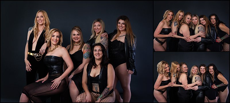 group photo shoot with boudoir brand ambassadors, women photo shoot, self love photo shoot in pittsburgh, Maura Chick Studios Boudoir Photographer