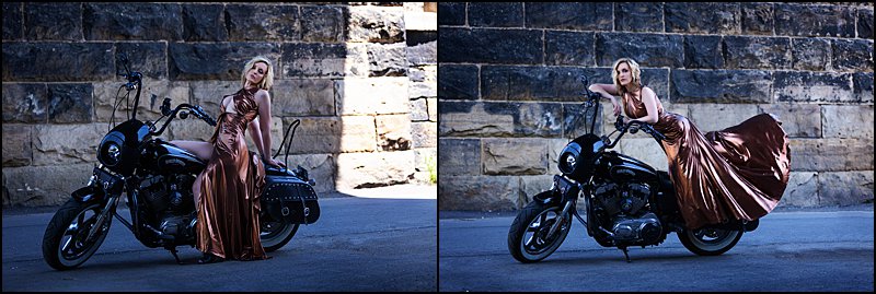 motorcycle boudoir photo shoot in pittsburgh